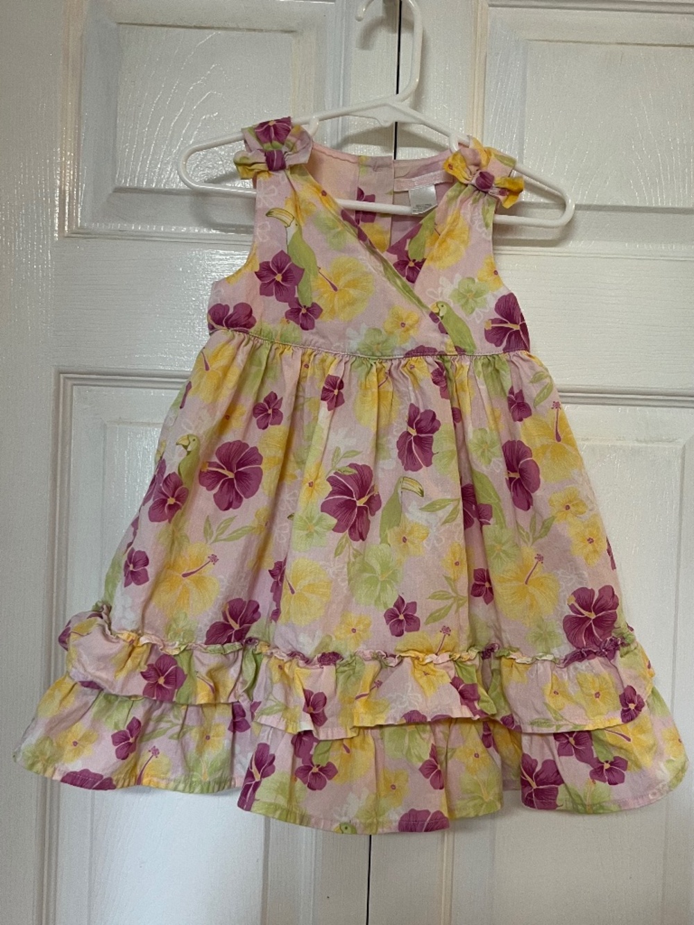 Janie and Jack Infant Girls Tropical Floral Ruffle Tiered Dress